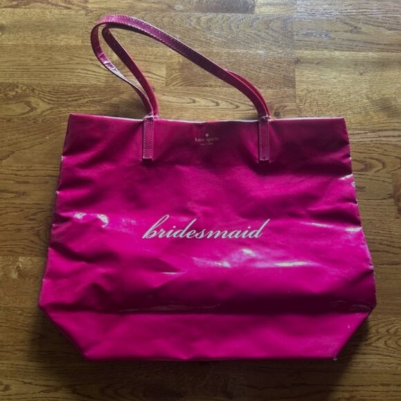 kate spade Handbags - Kate Spade New York Pink Bridesmaid Tote Hand Shoulder Bag Wedding Bon Shopper